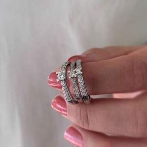 Scrouples - Kleopatra Queen ring i 14kt. hvidguld med 0,15ct.